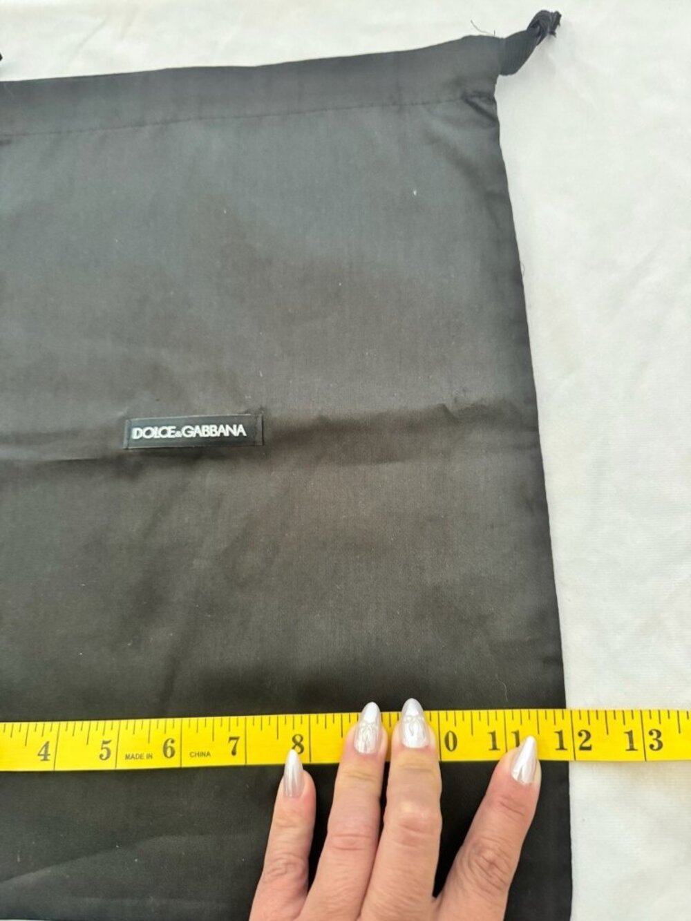 Dolce & Gabbana Dust Bag Storage Cover Drawstring Black 15" x 12" - Picture 2 of 6